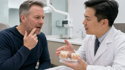 UK patient reviewing dental implants abroad and China dentistry consultation options