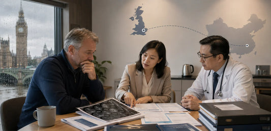 UK patient reviewing medical records for a medical second opinion in China through cross-border case review