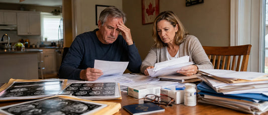 Canadian patient and family organising medical records for medical treatment in China from Canada through structured cross-border healthcare access and case review.