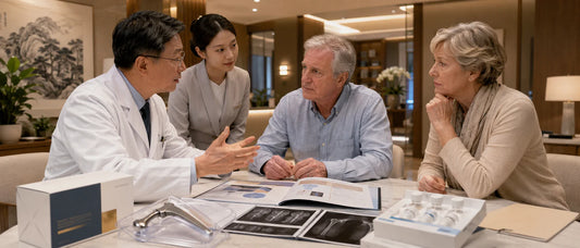UK patient reviewing medical treatment in China safety factors including records, suitability, insurance and aftercare planning