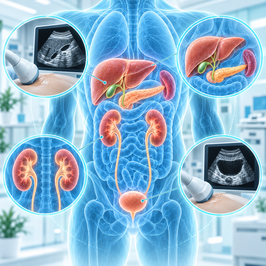 Abdominal and urinary system screening with targeted ultrasound