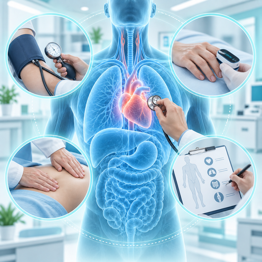 Internal medicine and surgical physical examinations with clinical assessment