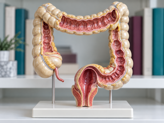 AI educational illustration, not a diagnostic image or original study figure: Colorectal Surgical Focus