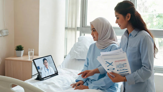 kanker video konsultasi dan koordinasi perjalanan
