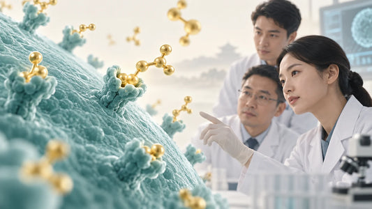 AI-generated illustration for targeted cancer therapy; people and clinical settings are fictional.