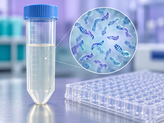 Peritoneal lavage cfDNA research — AI-generated educational illustration.