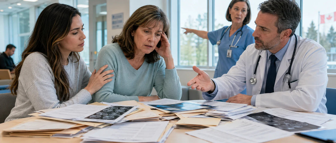 Canadian patient managing cognitive overload in healthcare decisions through structured medical information review