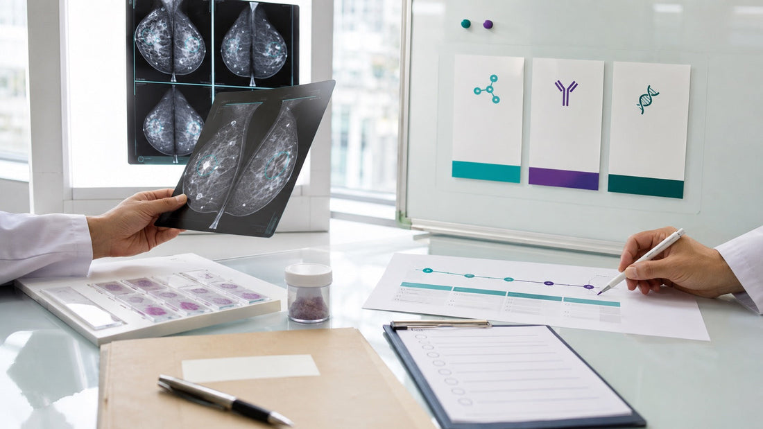 Canadian breast cancer patient preparing pathology and imaging records for a China second opinion