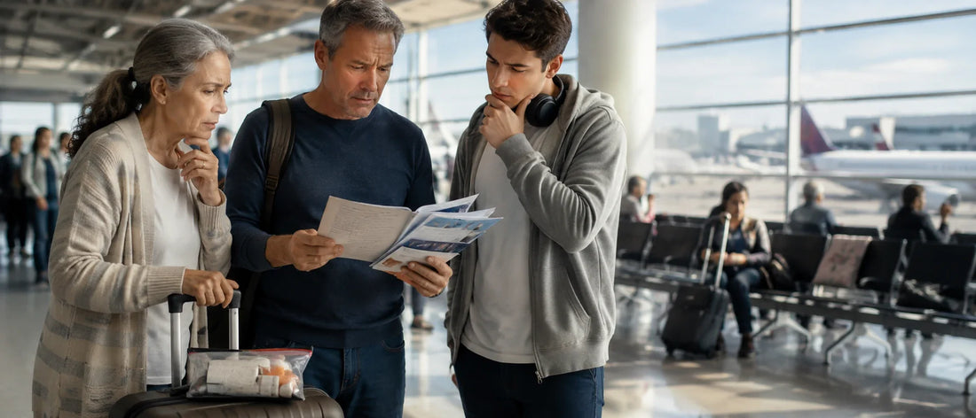 Canadian patient preparing for medical treatment abroad with family support and travel readiness before exploring China healthcare pathways
