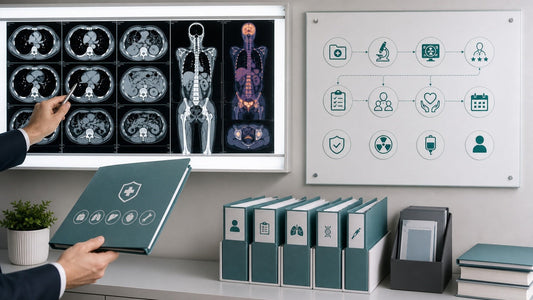 Canadian cancer patient reviewing China treatment options, second opinions and care planning documents