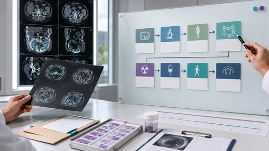 Canadian colorectal cancer patient preparing records for China oncology second opinion and care planning