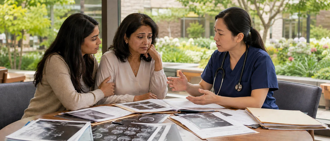 Canadian patients reviewing global medical pathways including China through structured medical record evaluation and cross-border healthcare coordination
