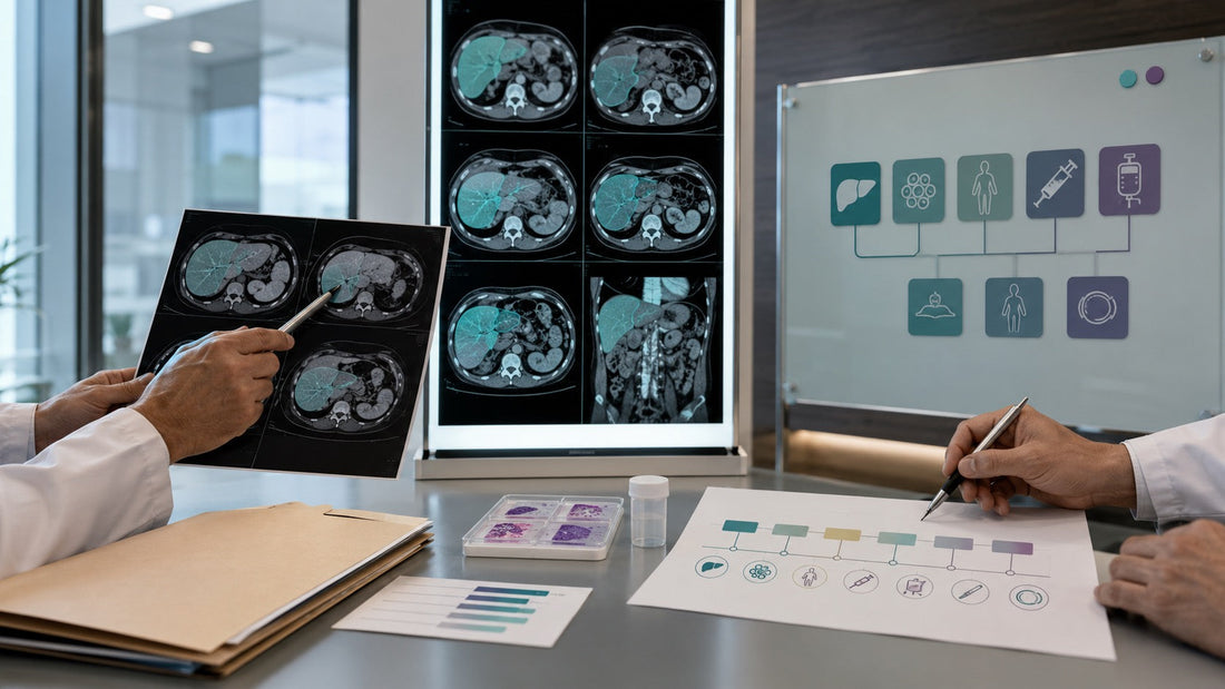 Canadian liver cancer patient reviewing imaging records for China treatment options and second opinion