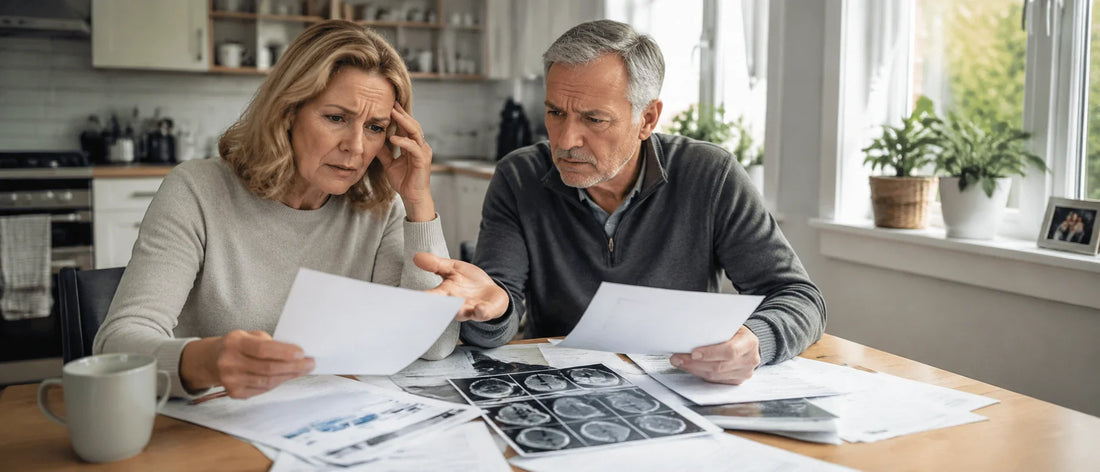 Canadian clinic consultation showing medical information gaps resolved through structured medical clarity between doctor and patient