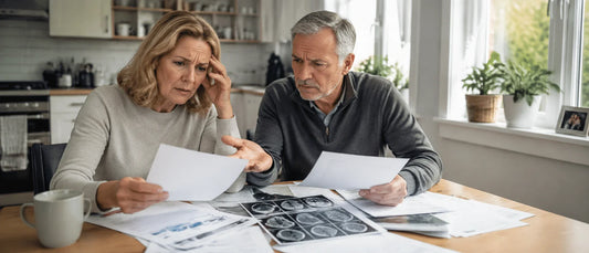Canadian clinic consultation showing medical information gaps resolved through structured medical clarity between doctor and patient