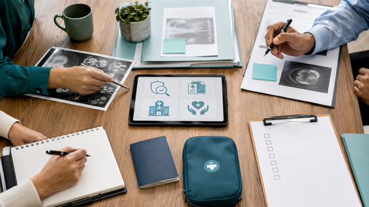 Canadian patient planning safe medical tourism with records and travel documents