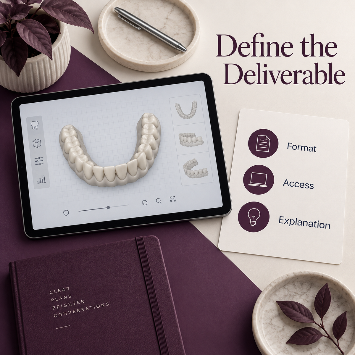 The exact planning deliverable is defined. Educational illustration.
