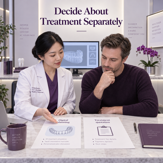 A later treatment choice requires a separate quotation. Educational illustration.