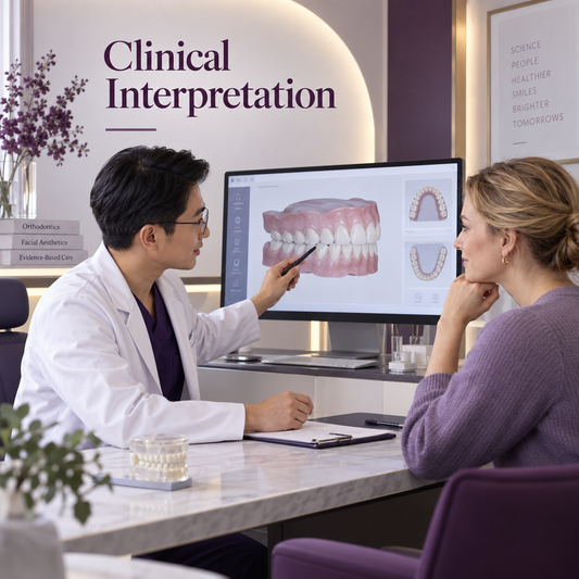 Clinical interpretation explains the plan and its limitations. Educational illustration.