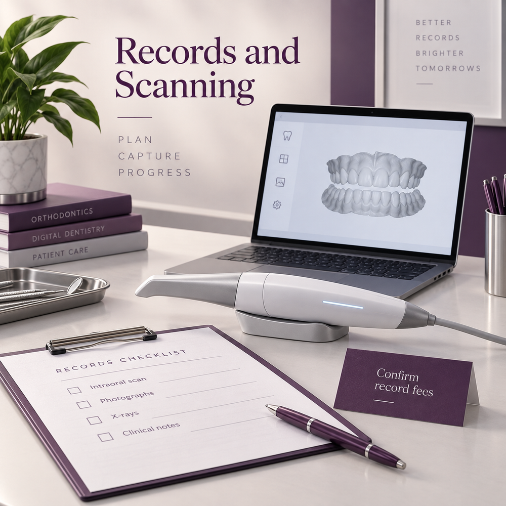 Scans and other records may carry separate charges. Educational illustration.
