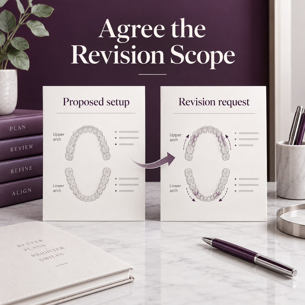Revision scope and extra charges are agreed. Educational illustration.