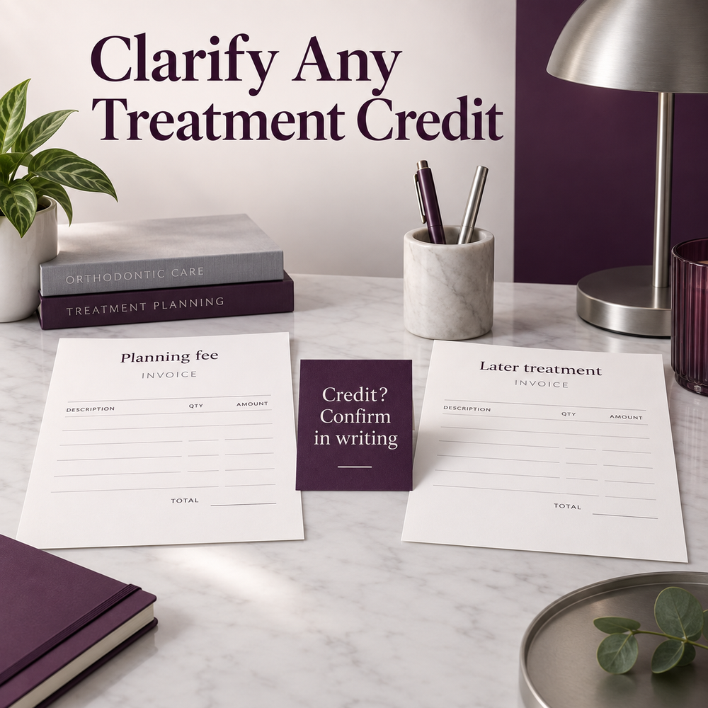 Any treatment credit is confirmed in writing. Educational illustration.