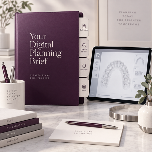 The planning order records deliverables and terms. Educational illustration.
