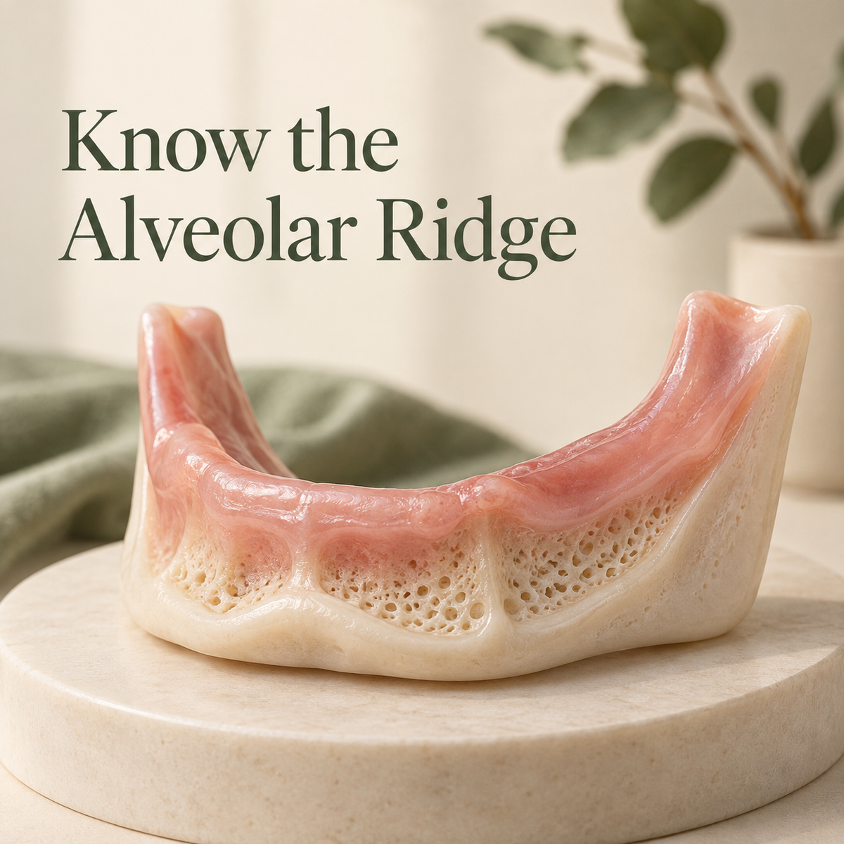 Know the Alveolar Ridge. Educational illustration.