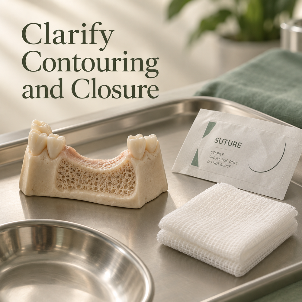 Clarify Contouring and Closure. Educational illustration.