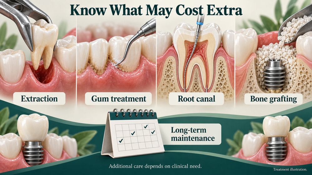 Educational Bicon treatment illustration. Exact components require clinical confirmation.