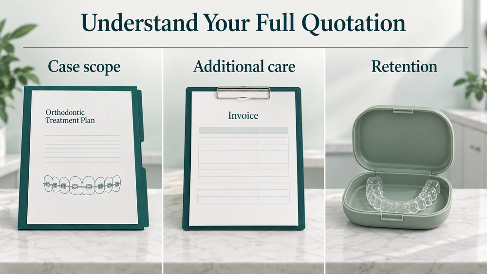 The quotation distinguishes case scope from separate procedures and retention. Educational illustration.