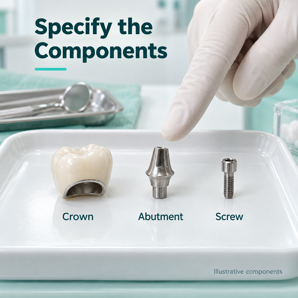 Specify compatible supporting components — educational illustration.