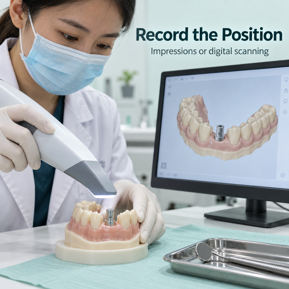Record position by scan or impression — educational illustration.