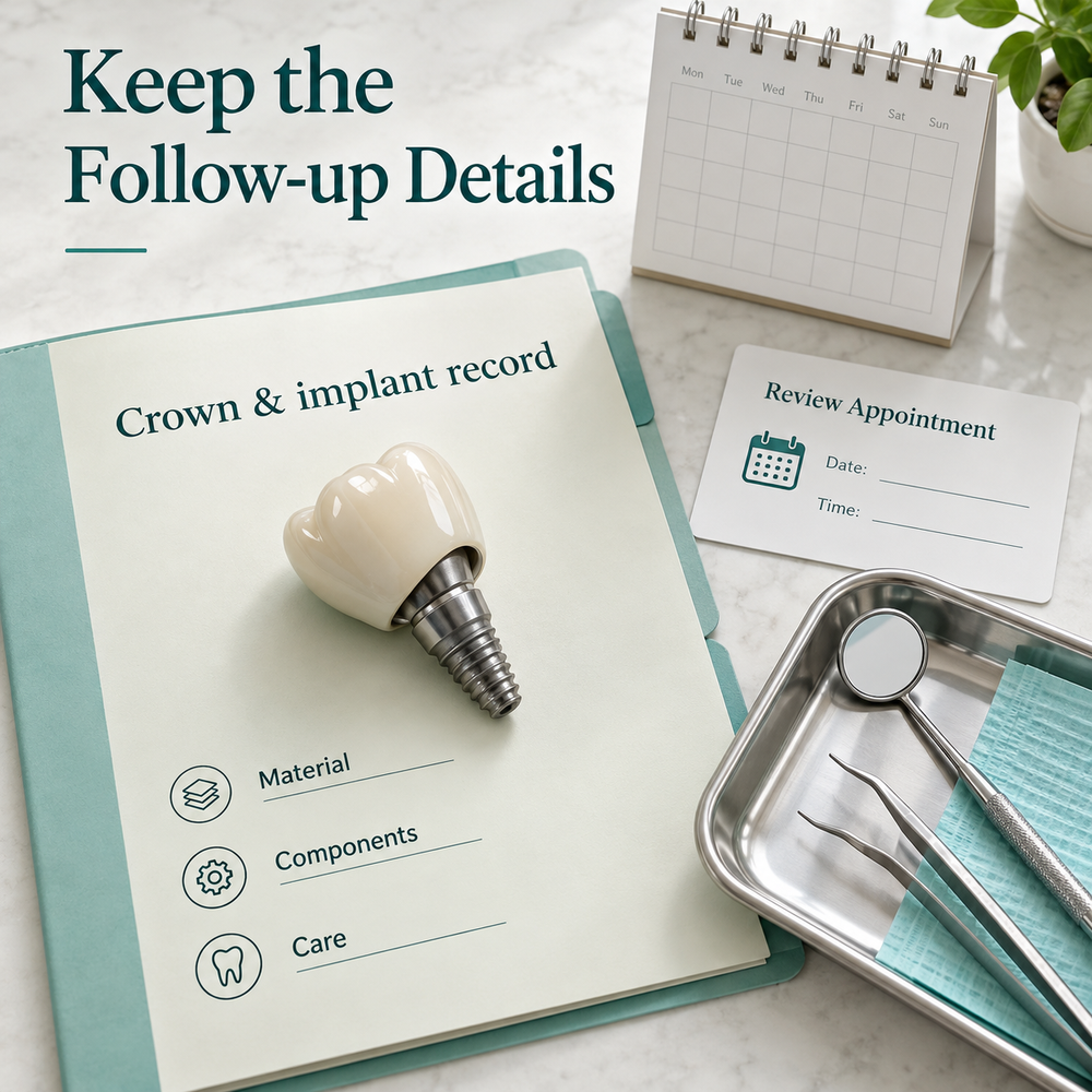 Review plan and crown record — educational illustration.