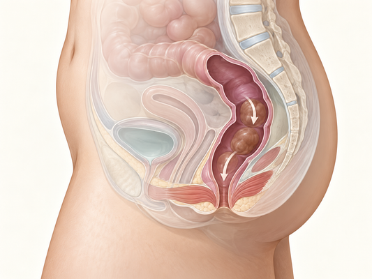 AI educational illustration: Rectal Cancer and Function