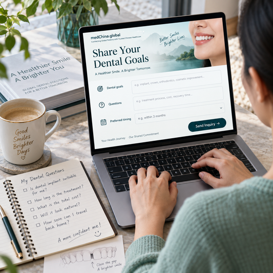 Patient sharing dental goals, questions and preferred timing in an initial inquiry.