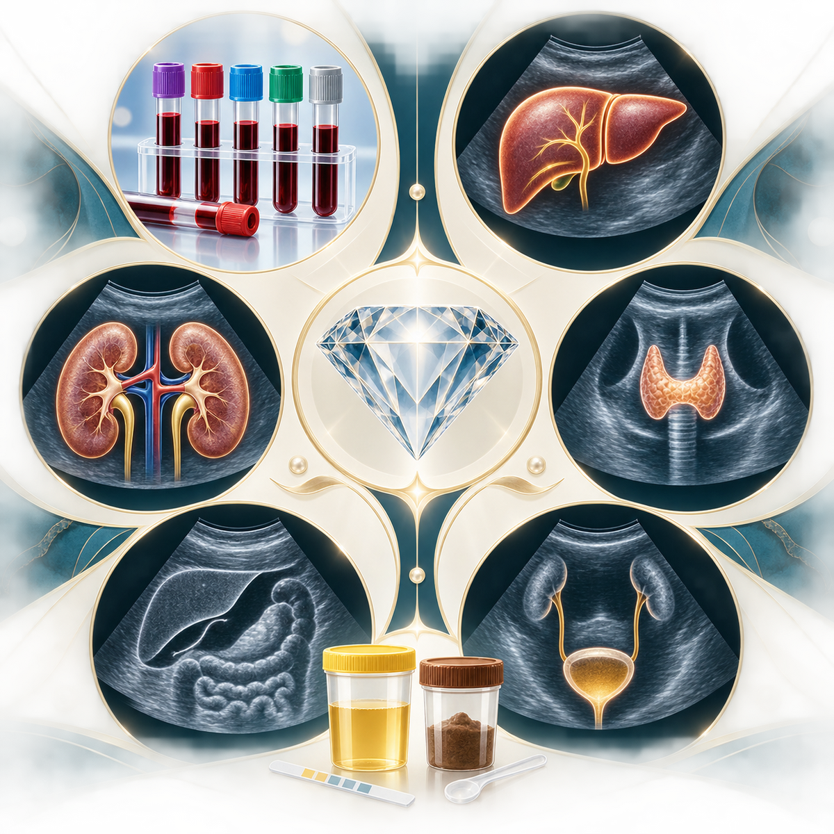 Diamond basic laboratory and ultrasound assessments
