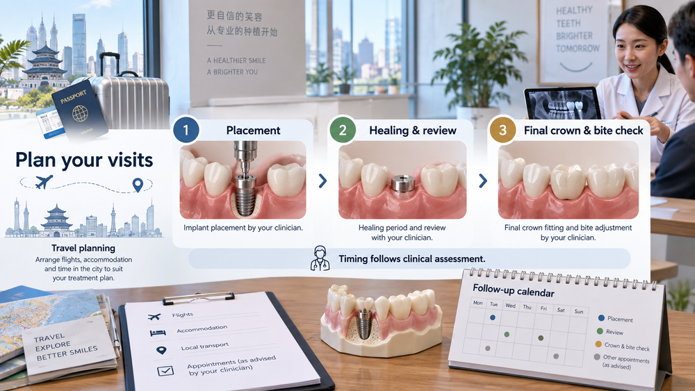 Educational DIO treatment illustration. Exact components require clinical confirmation.
