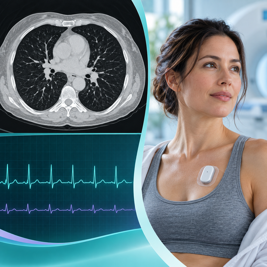 Non-contrast chest CT and ambulatory ECG assessment