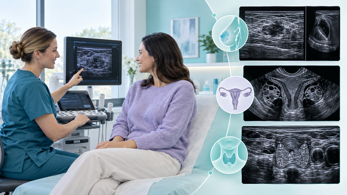 Coordinated women’s ultrasound pathway for breast, pelvic and thyroid assessment