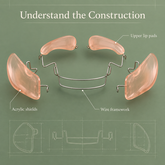 The regulator uses acrylic shields and a wire framework. Educational illustration.