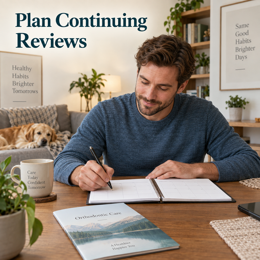 The patient plans continuing supervised care. Educational illustration.
