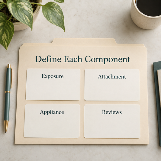 The written plan distinguishes proposed components. Educational illustration.