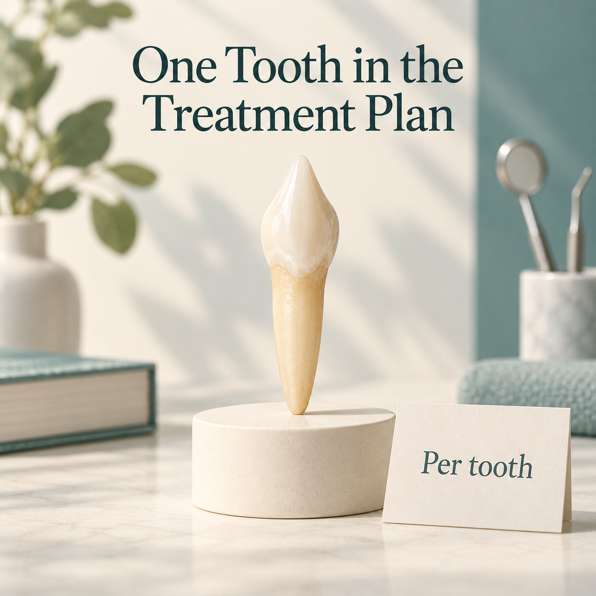 The traction item is priced for a single tooth. Educational illustration.
