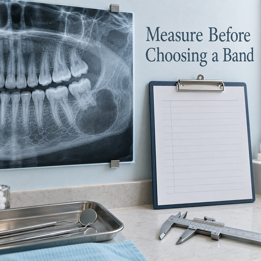 Measure Before Choosing a Band. Educational illustration.