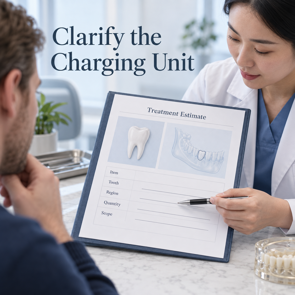 Clarify the Charging Unit. Educational illustration.