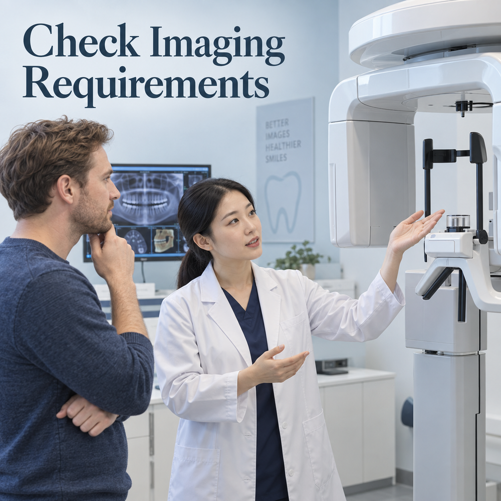 Check Imaging Requirements. Educational illustration.