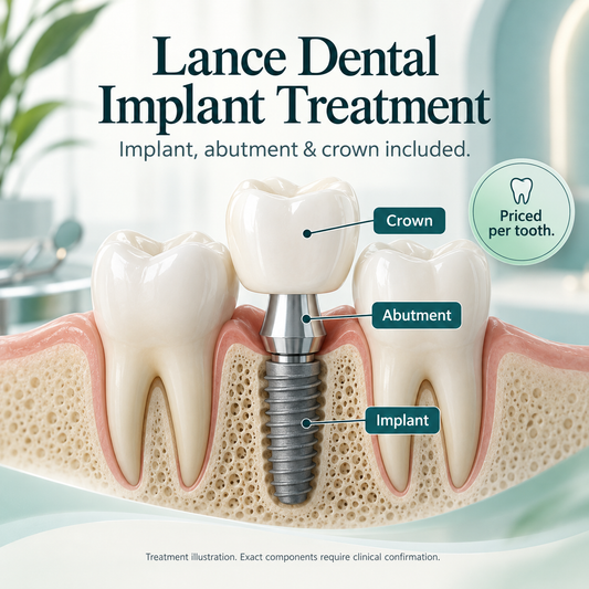 Lance implant treatment: overview — conceptual illustration
