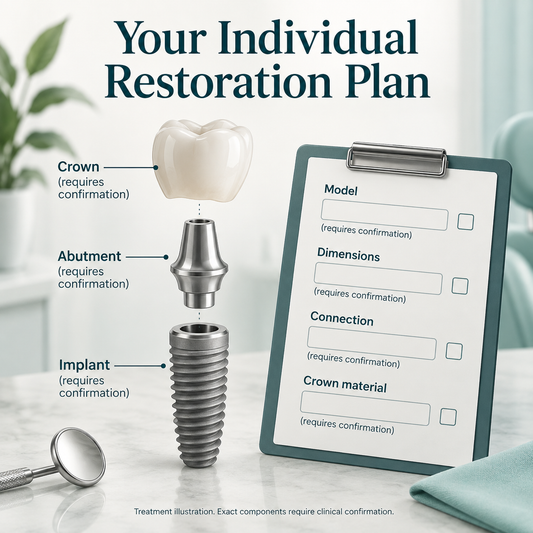Lance implant treatment: plan — conceptual illustration
