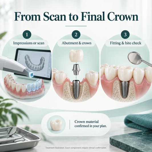 Lance implant treatment: restoration — conceptual illustration
